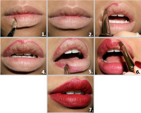 Улучшаем форму своих губ с помощью макияжа