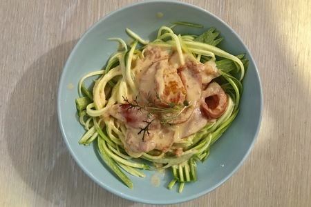 Постный рецепт: Макароны из кабачков с соусом для женщин