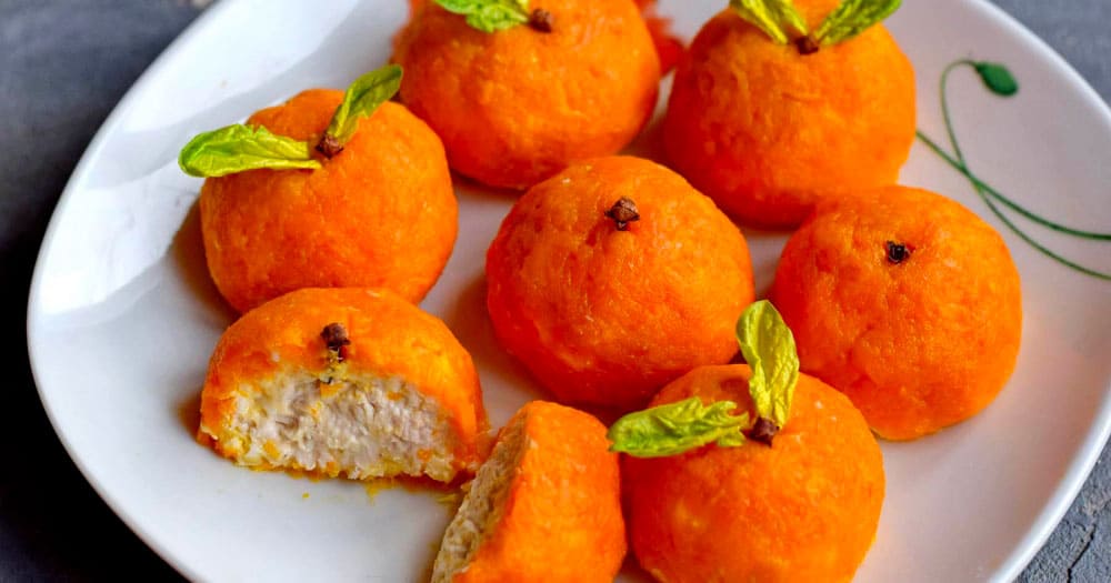 Мандариновые шарики: праздничная закуска для новогоднего стола.