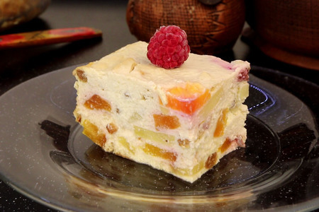 Рецепт здоровой творожной запеканки с фруктами без сахара