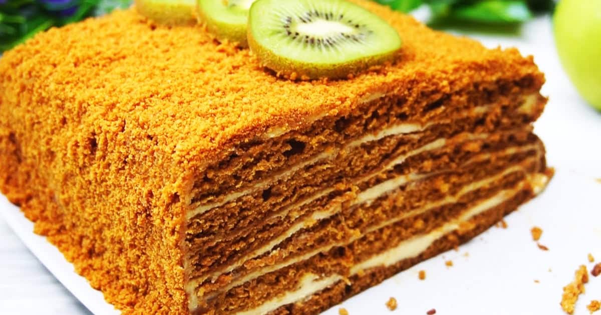 Медовик без раскатки коржей: простой рецепт для хозяек