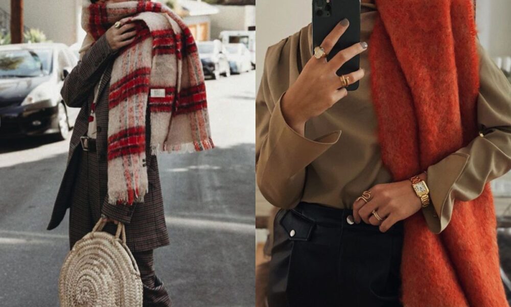 Шарфы и палантины: модные образы и секреты стильного ношения