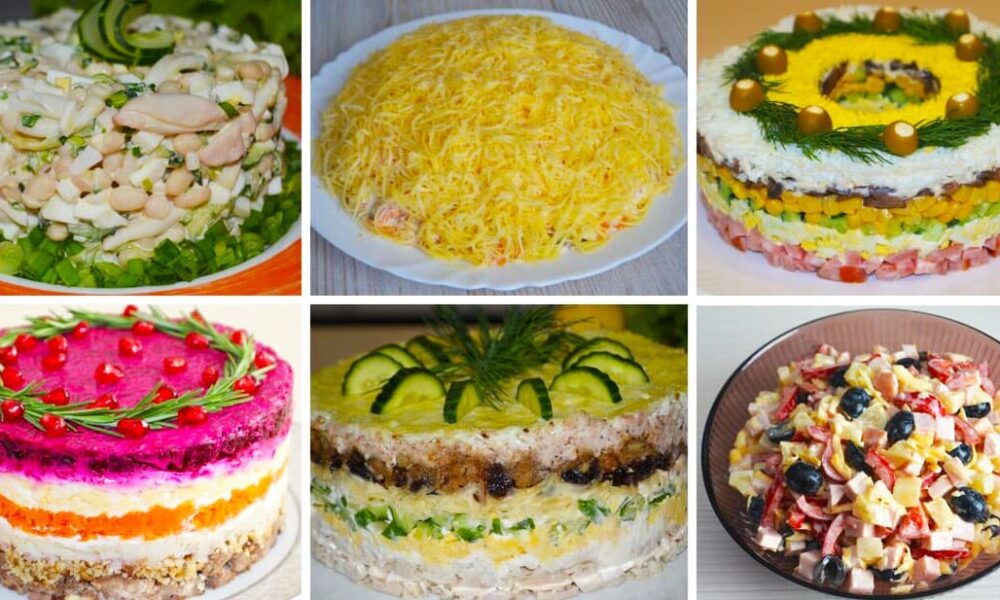 Вкусные салаты на праздничный стол: простые рецепты для каждой хозяйки