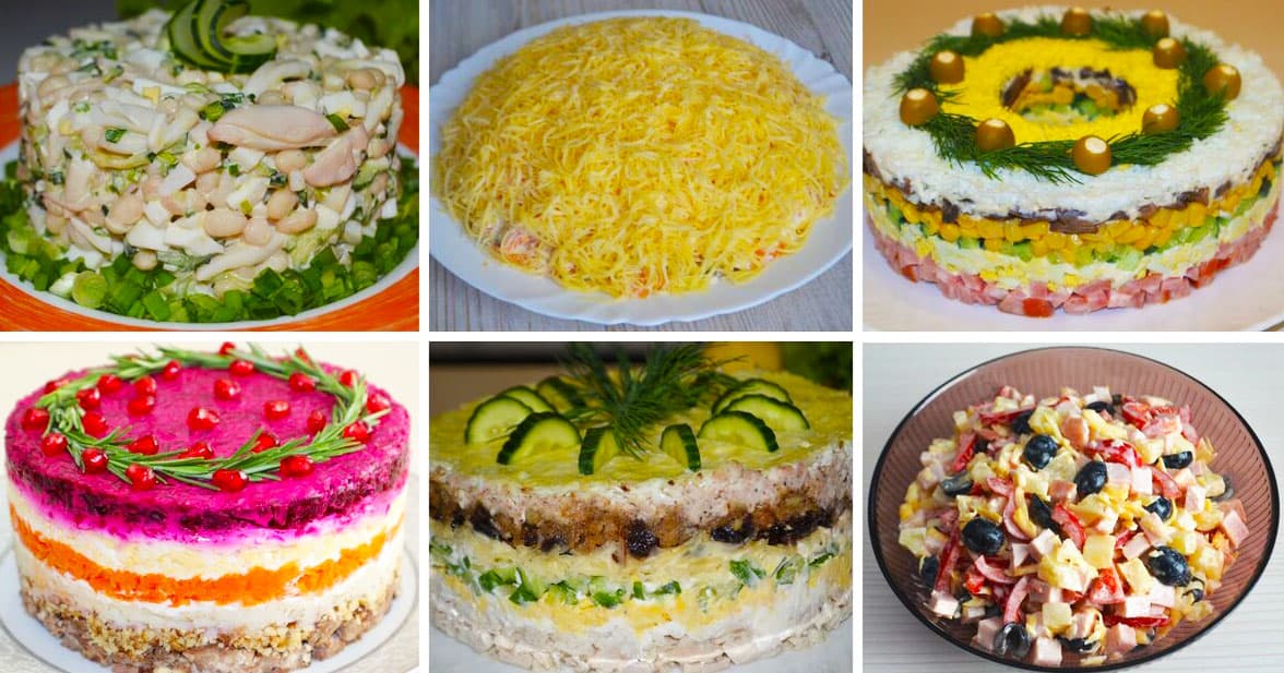 Вкусные салаты на праздничный стол: простые рецепты для каждой хозяйки