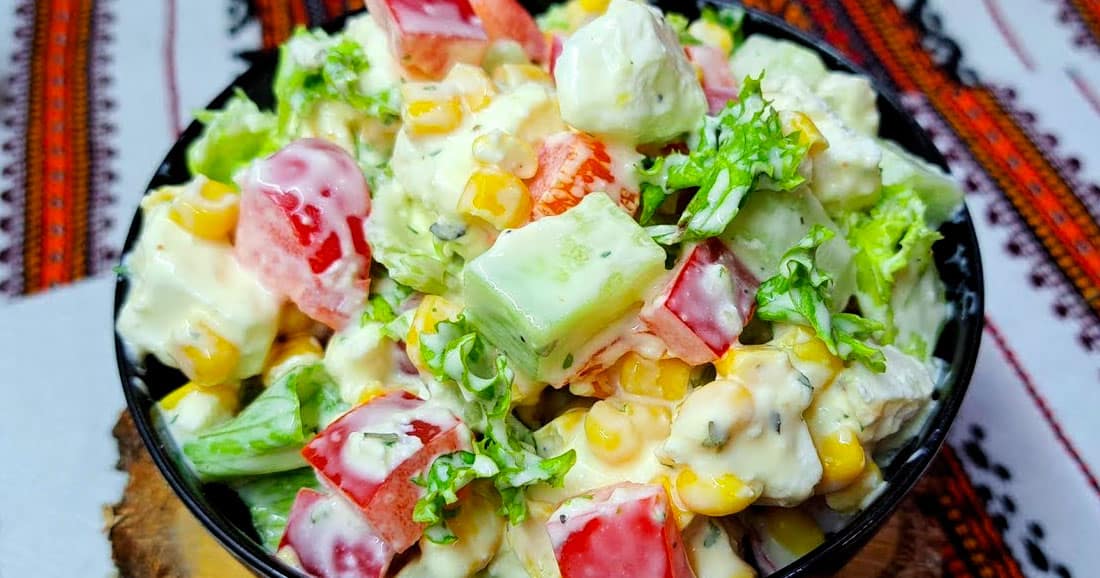 Быстрый весенний салат: Рецепт, который не надоест и готовится за 5 минут