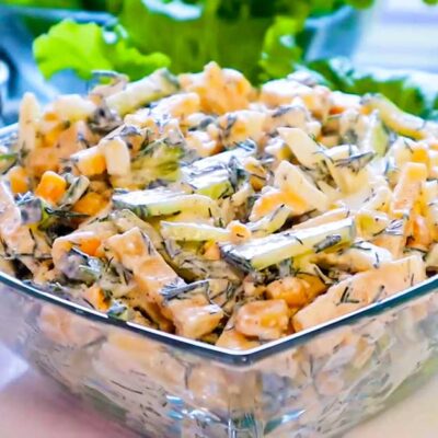 Салат "Одесса" за 10 минут: легкий и быстрый рецепт без майонеза