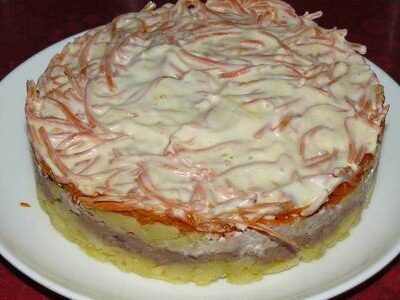 Слоеный салат по-корейски: простой рецепт с морковью для вашего стола