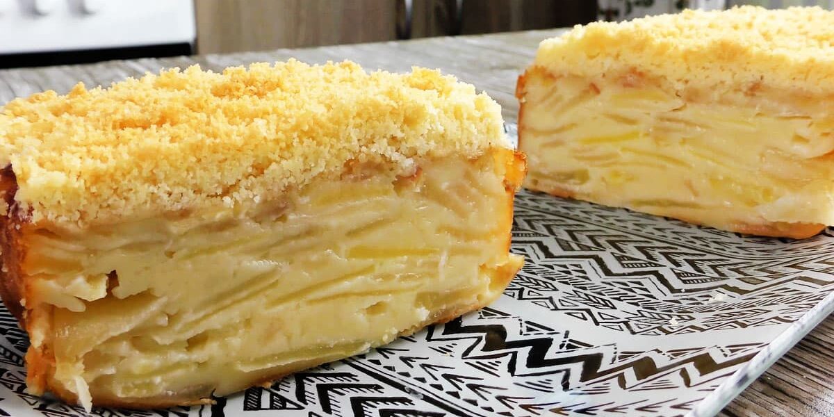 Секретный яблочный пирог "Невидимка": нежнейшее тесто и гора сочной начинки