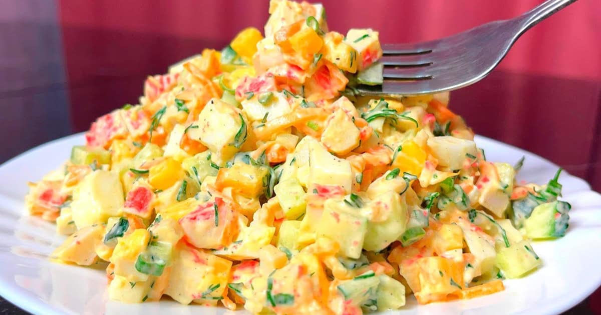 Салат "2 минуты": Быстрый и вкусный рецепт для каждой хозяйки