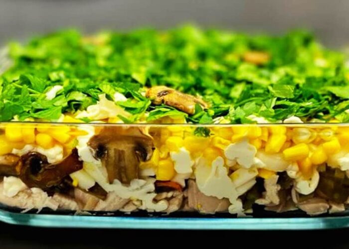 Салат "Золотая Осень": пошаговый рецепт любимого осеннего салата слоями