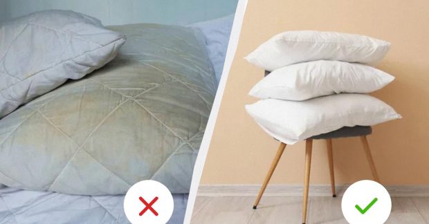Как вернуть белизну подушкам: секрет идеальной чистоты за ночь