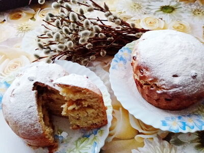 кулич, легкий кулич рецепт, кулич на воде