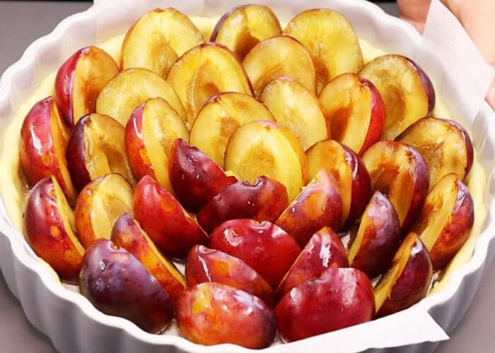 Пирог, пирог со сливами, рецепт пирога со сливами