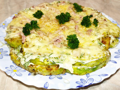 Кабачковый, торт с копченостями, рецепт кабачкового торта