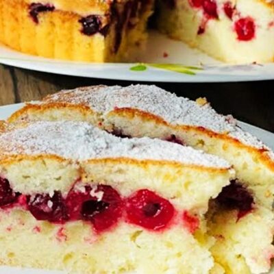 вишневый, быстрый вишневый пирог, рецепт вишневого пирога